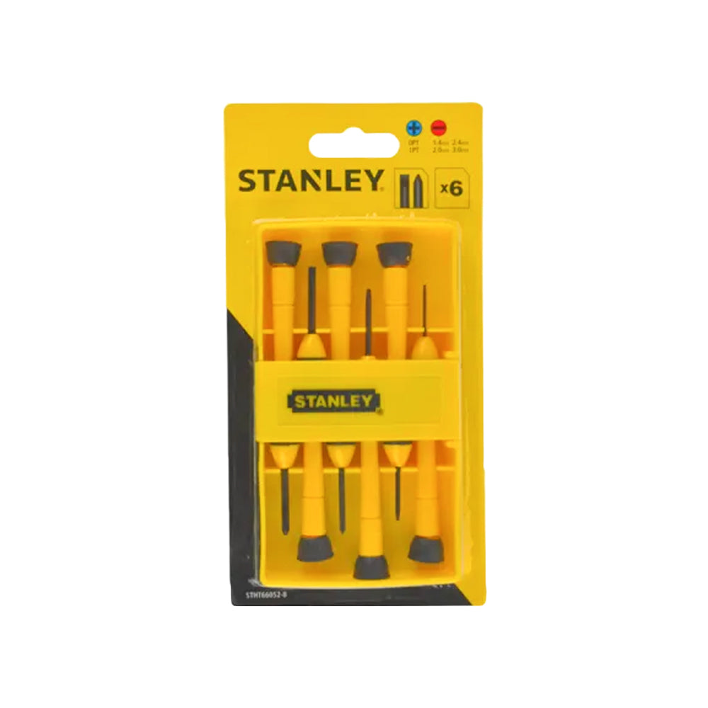 Stanley 6pcs Precision Bi Mat Screwdriver Set 66052 8 Gigatools Industrial Center 1527