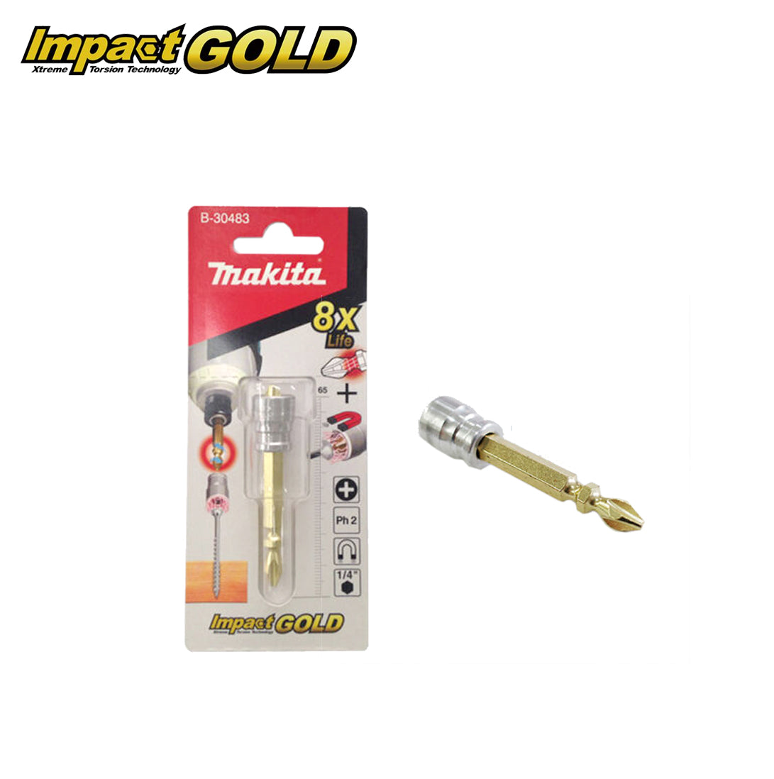 Makita B 30483 Impact Gold Magnetic Double Ended Driver Bit Neck