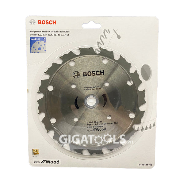 Bosch 7-1/4" x 16T CoolTeq Circular Saw Blade for Wood ( 2608644718 )