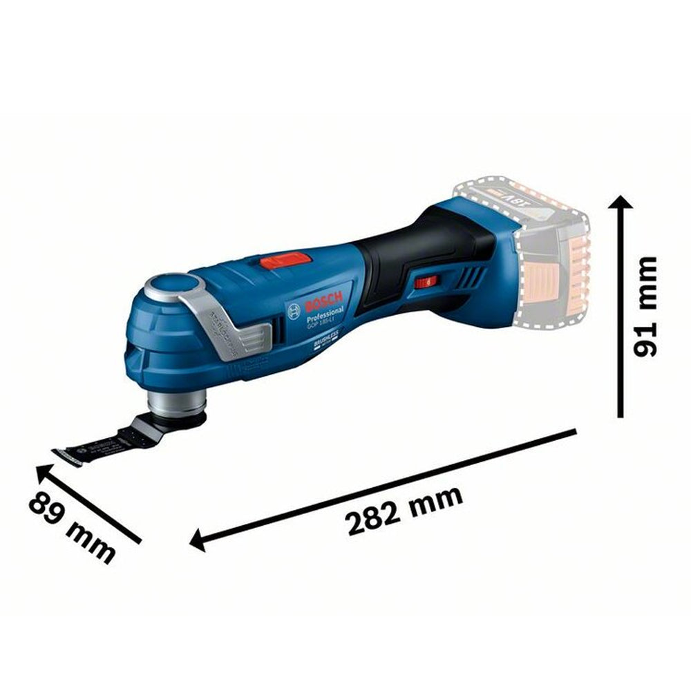 Bosch GOP 185-LI Professional Cordless Brushless Oscillating 18V Multi Tool ( Multi Cutter ) ( Bare Tool Only )