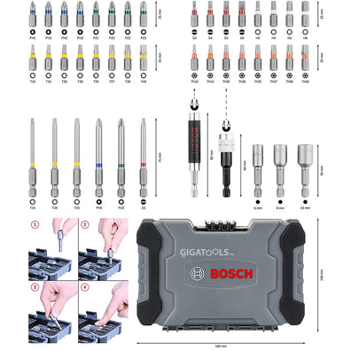 Bosch GSR 120-Li Cordless Drill Driver 12V Kit Set with 43pcs Accessory set ( 06019F70K6 )