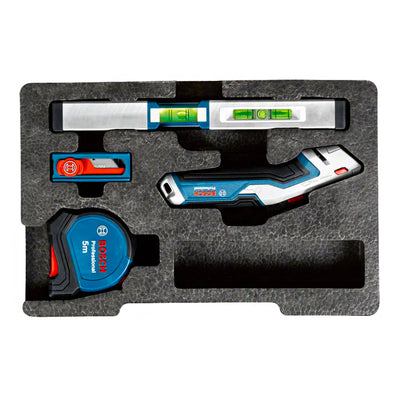 Bosch Professional 13pcs Hand Tools with Retractable Knife, Tape Measure, and Magnetic Level Set (1600A027M3 )