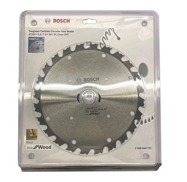 Bosch 254mm (10") x 30 x 24T CoolTeq Tungsten Carbide Circular Saw Blade for Wood ( 2608644721 )