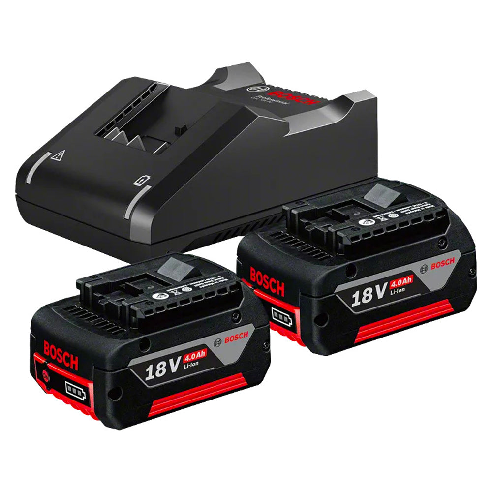 Bosch Starter Kit 18V 4.0Ah Li-Ion Batteries and Multi-Volt Quick Charger