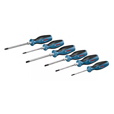 Bosch Professional 6pcs Philips and Slotted (Flat) Screwdriver Set (1600A016BF)