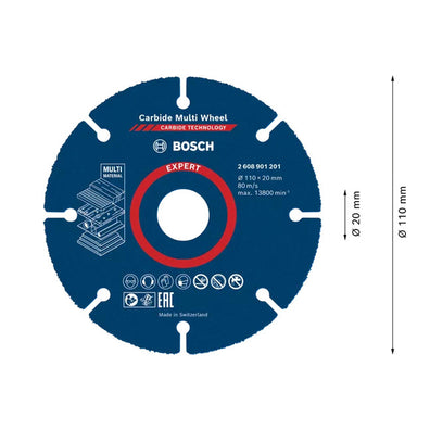 Bosch 4-inch ( 110mm ) Carbide Multi-Wheel (2608901201)