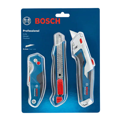 Bosch Professional Folding and Cutter Knife Set (3pcs Set) (1600A027M4)