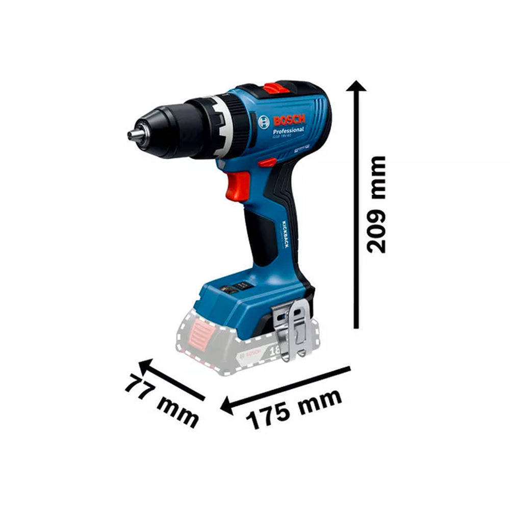 Bosch GSB 18V-65 Professional Robust Brushless Motor Cordless Impact Drill (Bare Tool Only)