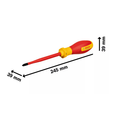 Bosch Professional VDE Pozidriv Screwdriver PZ2 x 125mm ( 1600A02ND2 )