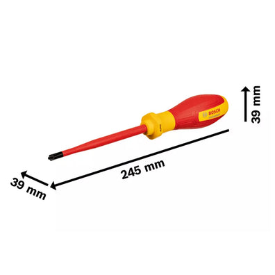 Bosch Professional VDE Pozidriv Slotted Screwdriver SL/PZ2 x 125mm ( 1600A02ND7 )