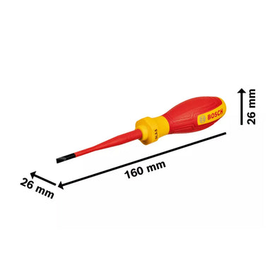 Bosch Professional VDE Slotted Flat Screwdriver SL3.5 x 75mm ( 1600A02NC1 )