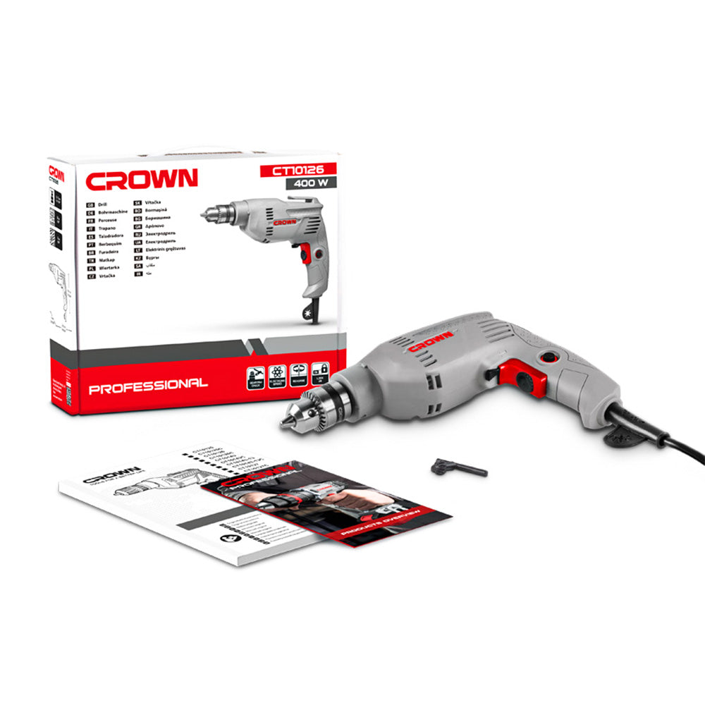 Crown CT10126 Electric Hand Drill ( 400W )