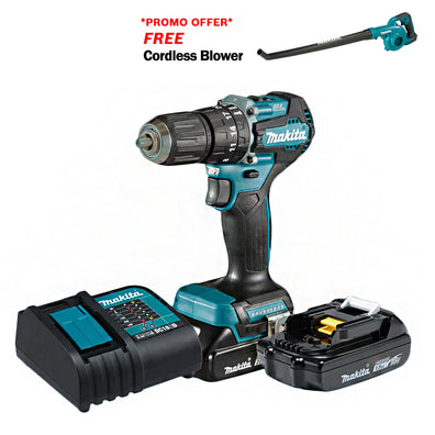 *PROMOTION* Makita DHP487SYX2 Cordless Brushless Hammer Driver Drill 13mm (1/2″) 18V LXT® Li-Ion Kit Set (Free Impact Driver, Impact Wrench, or Vacuum Cleaner)