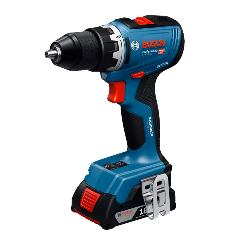 Bosch GSR 18V-65 Professional Robust Brushless Motor Cordless Drill/Driver Kit Set