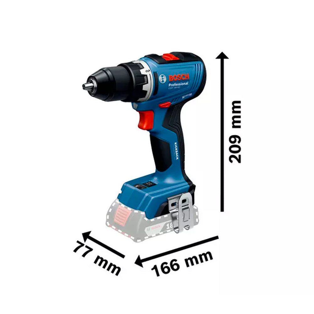 Bosch GSR 18V-65 Professional Robust Brushless Motor Cordless Drill/Driver (Bare Tool Only)