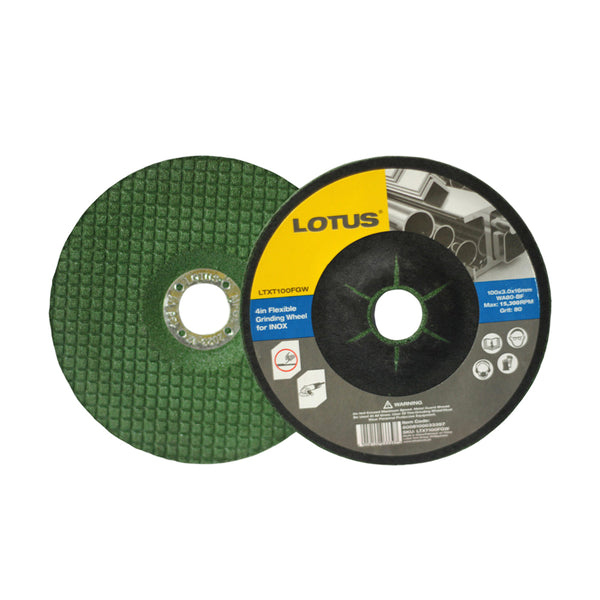 Lotus Grinding Disc 4" for Inox ( Green ) ( LTXT100FGW )