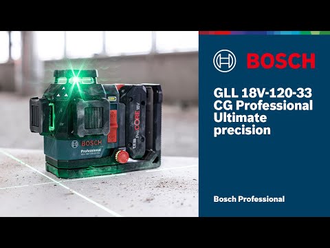 Bosch GLL 18V-120-33 CG Professional Green Line Laser Self Leveling Tool, 12V / 18V / Alkaline (Bare Tool Only)