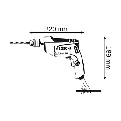 Bosch GBM 350 Hand Drill (10mm) (350W) - GIGATOOLS.PH