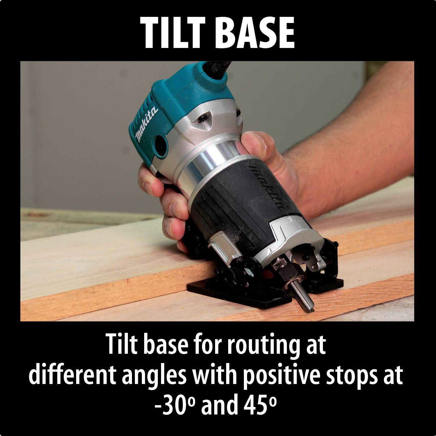 Makita router best sale tilt base