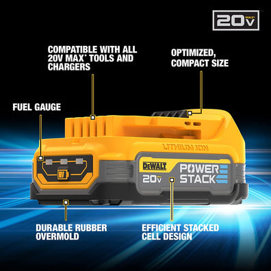 DeWalt DCBP034 -B1 18V/20V MAX POWERSTACK Compact Battery DCBP034