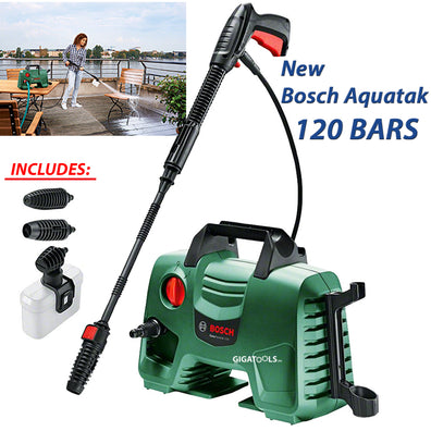 Bosch Easy Aquatak 120 Pressure Washer & Car Wash Set ( New 2019 Version ) - GIGATOOLS.PH