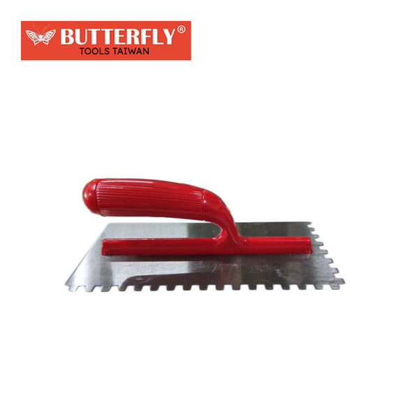 Butterfly Plastic Handle Plastering Trowel w/ Teeth ( #392-11 ) (TAIWAN)