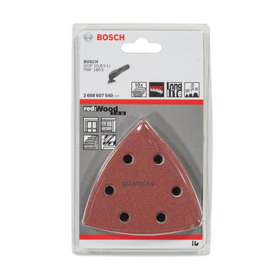 Bosch 10pcs Starlock Redwood Top Sanding Disc for Wood ( 2608607540 )