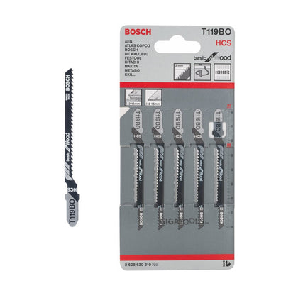 Bosch T119BO 5pcs Jigsaw Blade Basic for Wood ( 2608630310 )