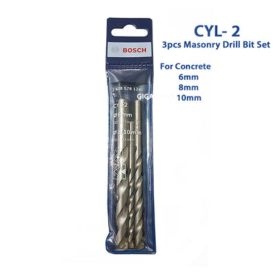 Bosch CYL-2 Masonry Drill Bit Set 3pcs ( 6mm, 8mm, 10mm )