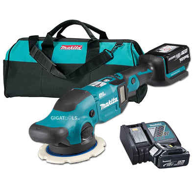 Makita DPO600RTE Cordless Brushless Random Orbit Polisher 150mm (6″) Random Orbit Polisher 18V LXT® Kit Set