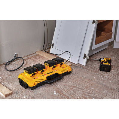 DeWalt DCB104 -QW 4-Port Simultaneous Fast Charger ( 12V MAX*, 18V/20V MAX*, and FLEXVOLT® 20V/60V MAX* Compatible Batteries ) DCB104