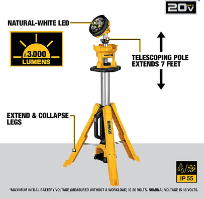 DeWalt DCL079N -KR Cordless Tripod Work Light 20V Max Li-Ion ( Bare Tool Only )