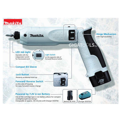 Makita TD020DSW Li-Ion Cordless Impact Driver 7.2V - GIGATOOLS.PH