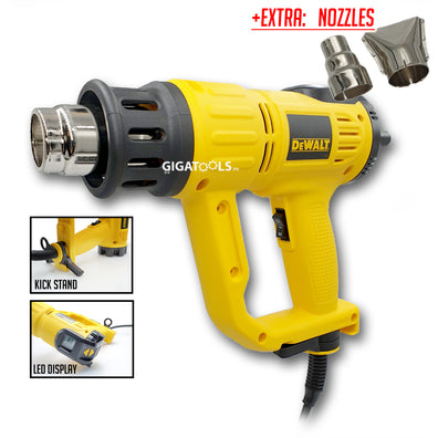 DeWalt D26414 -B1 Heat Gun with LED Display Air Temperature Indication and Selection (2,000W) - GIGATOOLS.PH