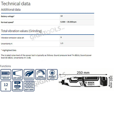 Bosch GRO 12V-35 Professional Cordless Rotary tool (Bare Tool Only - without battery and charger) - GIGATOOLS.PH