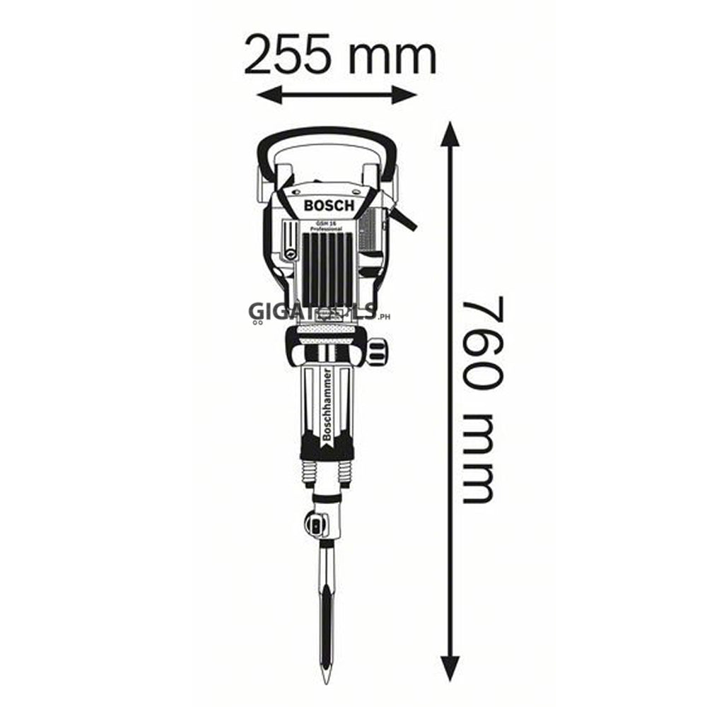 Bosch GSH 16-30 Professional Demolition Jackhammer (1,750W) - GIGATOOLS.PH