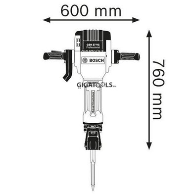 Bosch GSH 27 VC Professional Breaker-Demolition Hammer (2,000W) - GIGATOOLS.PH