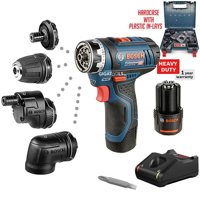 New Bosch GSR 12V-15 FC 12V Professional Cordless Drill / Driver Kit Set with Hard Case - GIGATOOLS.PH