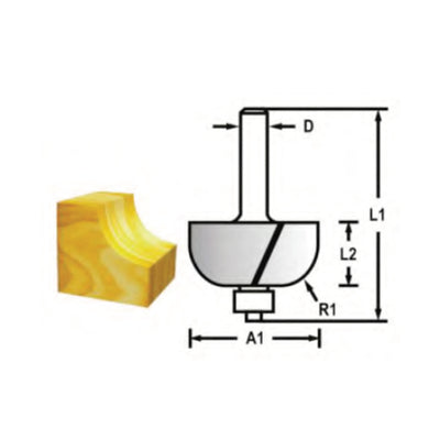 Makita Tungsten Carbide Cove Bit