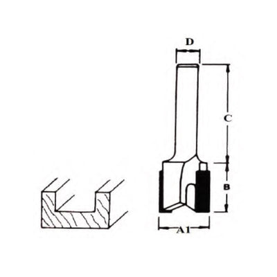 Makita Tungsten Carbide Hinge Mortizing Bit