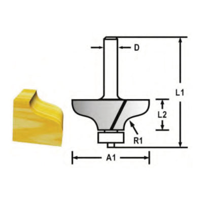 Makita Tungsten Carbide Ogee Bit