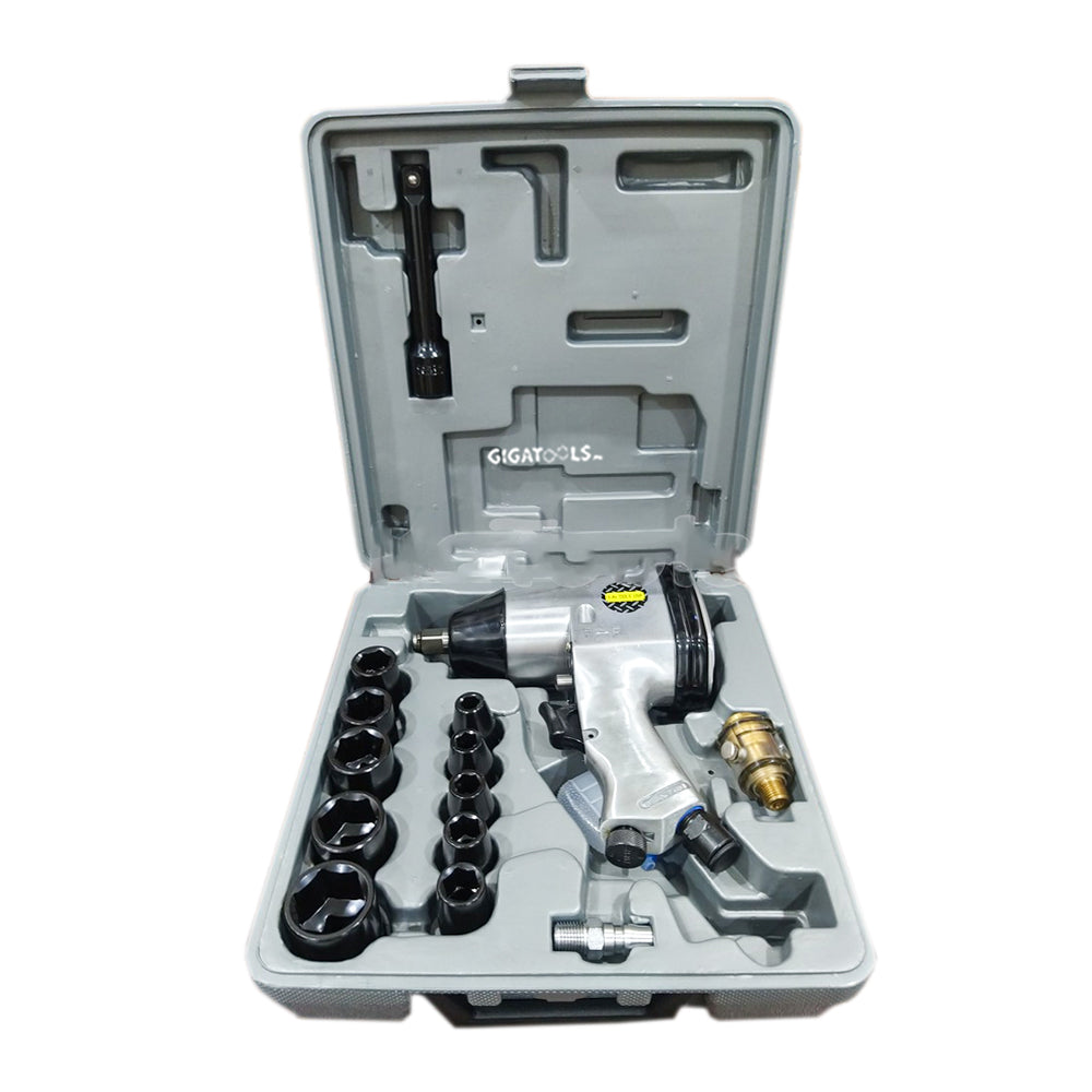 S Ks Tools USA 1 2 DR. Air Impact Wrench Kit w 10pcs. Socket HY 00 GIGATOOLS Industrial Center