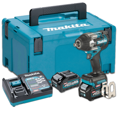 Makita TW008GM201 Cordless Brushless Impact Wrench 12.7mm (1/2″) 760 N·m (560 ft.lbs.) 40Vmax XGT Li-ion Kit Set