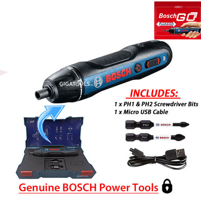 New Bosch GO 2 Smart Cordless Screwdriver Kit Set with added Mechanical Clutch and Electronic Brake - GIGATOOLS.PH