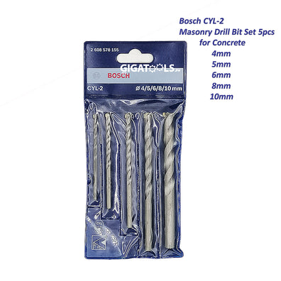 Bosch CYL-2 5pcs Masonry Drill Bit Set (4mm/5mm/6mm/8mm/10mm)( 2608578155 )