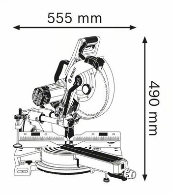 New Bosch Professional GCM 350-254 Sliding Mitre Saw (1,800W) (Heavy Duty) - GIGATOOLS.PH