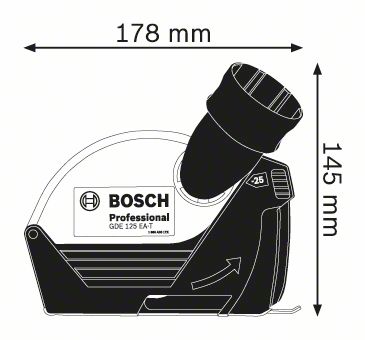 Bosch GDE 125 EA-T Professional Dust Extraction Guard Attachment for GWS 125 Angle Grinders ( Attachment Only )