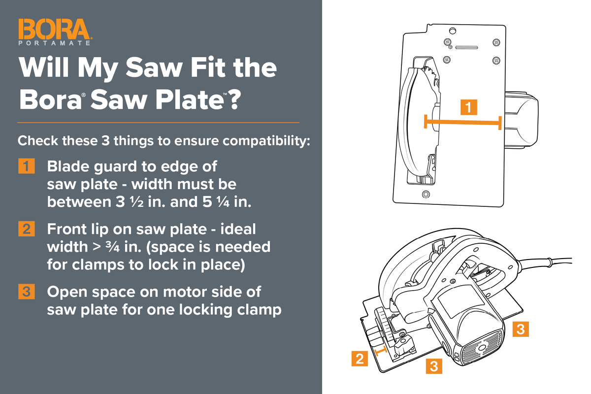 BORA WTX Saw Plate - Circular Saw Guide System (544006) – GIGATOOLS ...